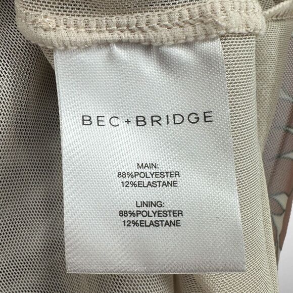 Bec + Bridge Priya Hibiscus Floral Ruched Strapless Mini Dress Size US 10 AUS 14 - Picture 7 of 9